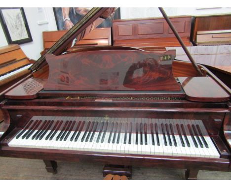 Steinway (c1985)  A 5ft 1in Model S grand piano in a bright mahogany case on square tapered legs.  This instrument is sold wi