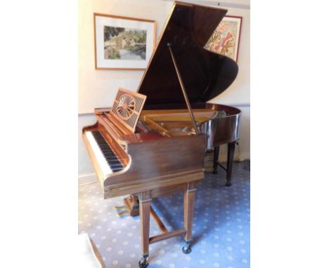 Bechstein (c1924)  A 6ft Model A grand piano in a rosewood case on square tapered legs.