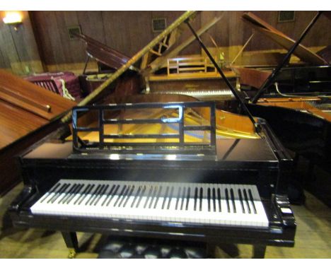 Blüthner (c1927) A 4ft 11in Model IV grand piano in a bright ebonised case on square tapered legs; together with a matching s
