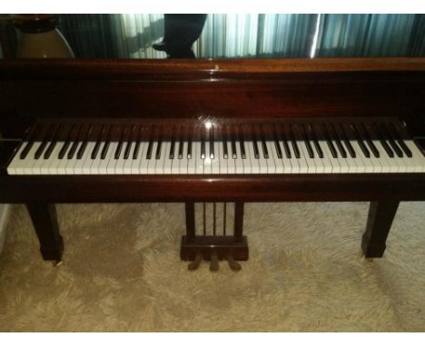 Blüthner (c1990) A 5ft 5in Model 10 grand piano in a bright mahogany case on square tapered legs, together with a stool.