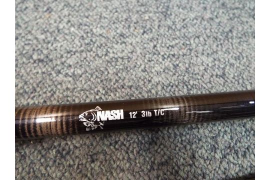 Carp fishing rods two Nash Outlaw 12 foot 3lb test curve Carp fishing rods two Nash Outlaw 12 foot 3lb test curve