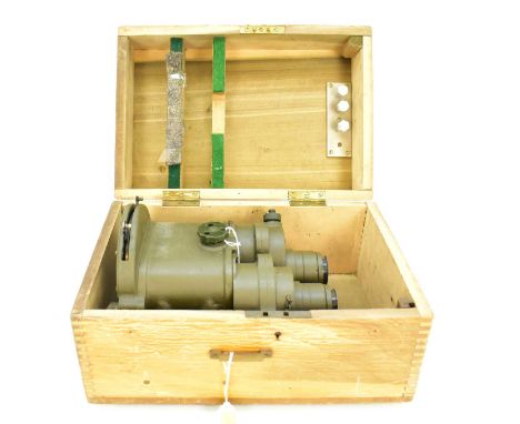 ROSS OF LONDON; a military issued binocular gunsight, pattern G.372, with stamp marks and number 122329, in original box.Cond
