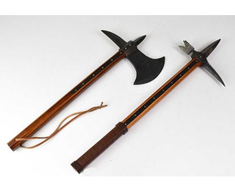 RAVEN FORGE; a 'Medieval Warhammer' and a 'Medieval Battle Axe' (2).Condition Report: - Please note that this lot is not suit