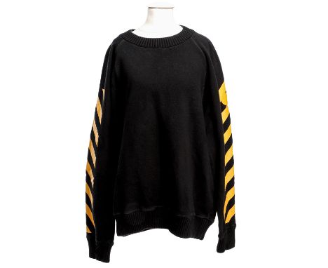 MONCLER x OFF WHITE Pullover, Gr. ca. L. Limited Edition! Nicht mehr erhältlich. Textil in Schwarz mit klassischen Off White 