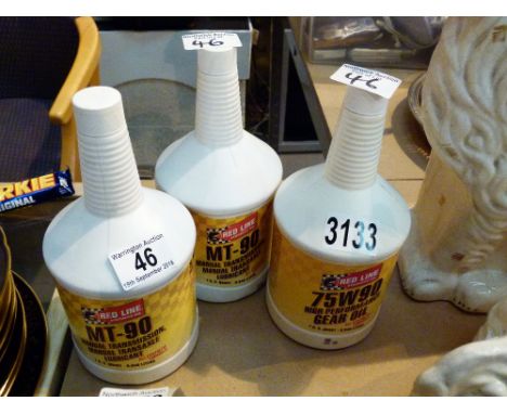 Three tubs of Redline 75W90 gear oil