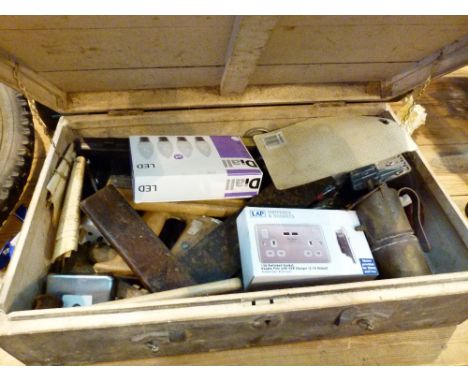 Three boxes of mixed tools