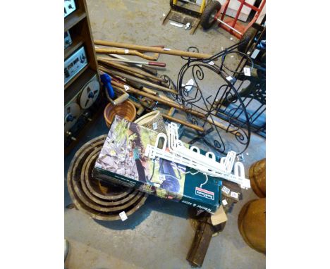 Quantity of garden pots and tools