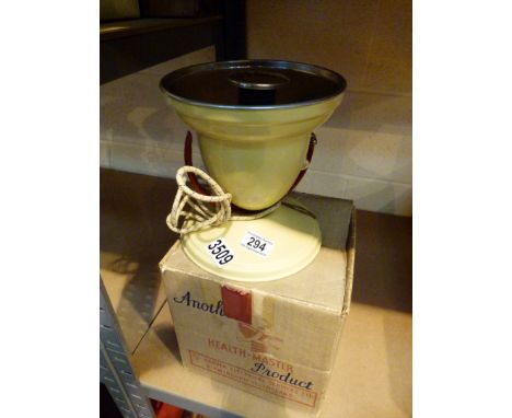 Metal and enamel vintage infra red heat lamp