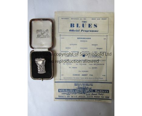 BIRMINGHAM V CZECH ARMY F.A. 1941      Programme for the Friendly at Birmingham 6/9/1941 with slight horizontal creases and a