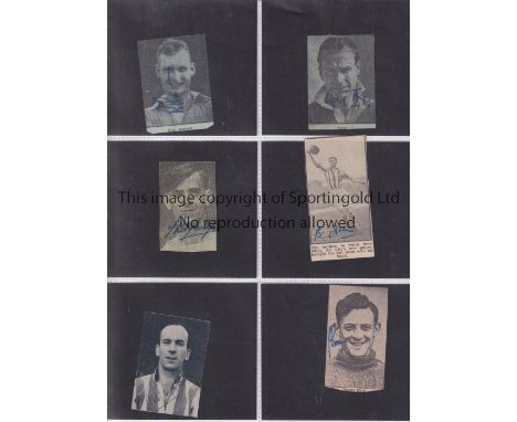 FOOTBALL AUTOGRAPHS       Thirty small signed newspaper portrait pictures from the 1940's and 1950's including Pye, Walters, 