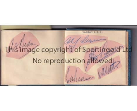 CRICKET AUTOGRAPHS 1940'S / 1950'S      An album with approximately 40 signatures, some laid down, including players from Ken