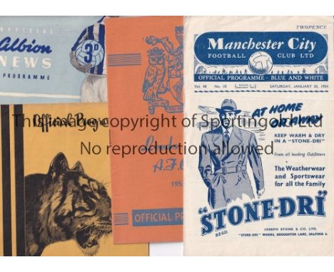SPURS       A collection of 12 Tottenham away programmes from the 1953/54 season League matches at West Brom, Cardiff , Ports