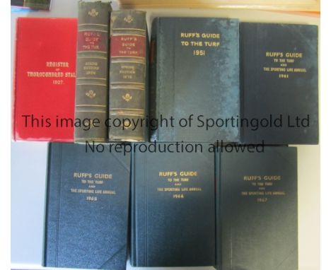 RUFF'S HORSERACING GUIDE 1903     Hardback books for 1903, 1904 both with slight wear on the spine, 1951 hardback book with s