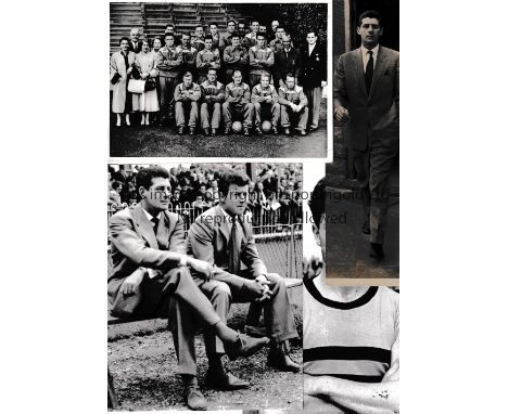 NEWPORT COUNTY     Four  original B/W press photographs from the 50's and 60's: 8" X 2.5" Trevor Ford, 8.5" X 6.5" Bill Lucas