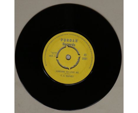T S MCPHEE - SOMEBODY TO LOVE ME C/W AIN'T GONNA CRY NO MO' 7" (PURDAH RECORDS 45 3501). The ever so hard to find debut cut f