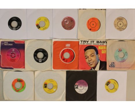 SOUL FUNK/CLASSIC MOTOWN ARTISTS - 7". Fantastic selection of 14 x 45s from UK. Artists/titles include Impressions, Margie Jo