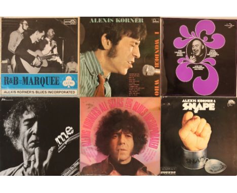ALEXIS KORNER - LPs. Wicked selection of 7 x original title LPs featuring the father of British Blues. Titles are I Wonder Wh