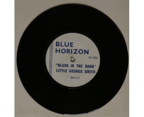 LITTLE GEORGE SMITH - BLUES IN THE DARK 7" (BLUE HORIZON 45-1002). From harp specialist Little George Smith, here's the extre