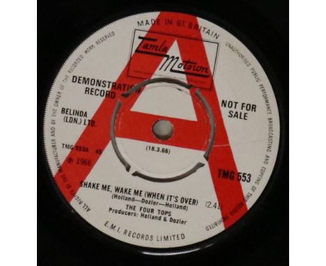 THE FOUR TOPS - SHAKE ME, WAKE MW (WHEN IT'S OVER) 7" DEMO (UK TAMLA MOTOWN TMG 553). Another Northern monster on Tamla Motow