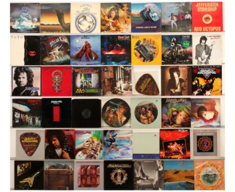 A collection of Hard Rock/Prog Rock/Heavy Metal LPs and Singles to include (1) Gary Moore - Hold On To Love (1983 UK 7" Shape
