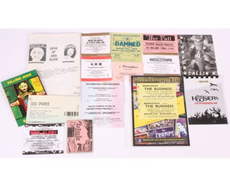 A collection of Punk Memorabilia - Flyers, Photos, Ticket Stubs. To include (1) Open Up And Bleed Punk And Garage Fanzine Iss