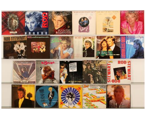 Rod Stewart LPs, 12" Singles &amp; Tour Programme. Includes: Albums - Foolish Behaviour (1980 WEA pressing with poster), Camo