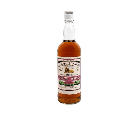 GLENLIVET Single Malt Scotch Whisky, GEORGE & J.G. SMITH'S, 1961 Region: Speyside, Glenlivet Distillerie, Abfüller: Gordon & 