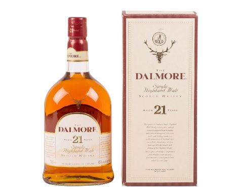 DALMORE Single Malt Scotch Whisky, 21 years Region: Highlands, Dalmore Distillerie, 43% Vol., 750 ml, Füllstand im Hals, in O
