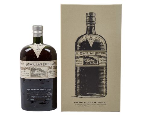 MACALLAN Single Malt Scotch Whisky 1861 Replica, Region: Speyside, The Macallan Distillers, 42,7% Vol., 700 ml, Füllstand in 