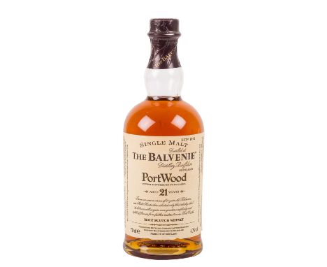 THE BALVENIE Single Malt Scotch Whisky, 21 years 'PORT WOOD' Region: Speyside, Distillerie Banffshire, 40% Vol., 700 ml, Füll