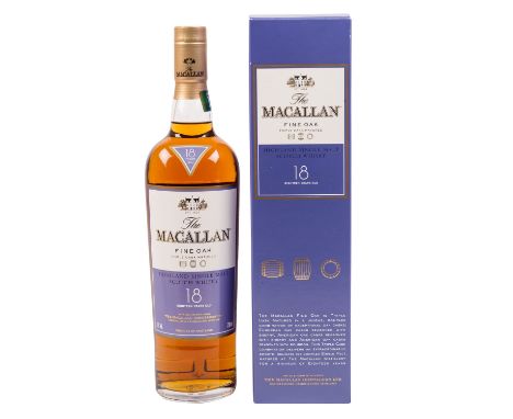 MACALLAN Single Malt Scotch Whisky 'Fine Oak, 18 years Region: Speyside, The Macallan Distillers, 43% Vol., 700 ml, Füllstand