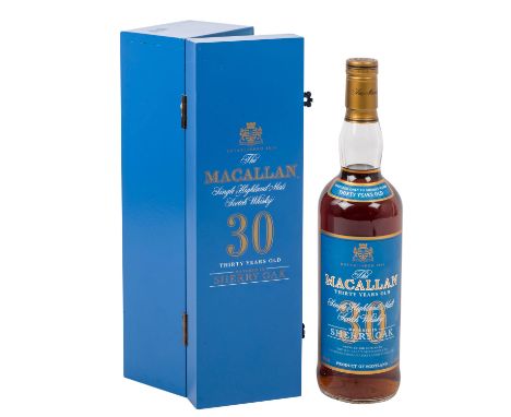 MACALLAN Single Malt Scotch Whisky 'Sherry Oak', 30 years Region: Speyside, The Macallan Distillers, 43% Vol., 700 ml, Füllst