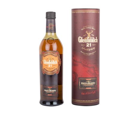 GLENFIDDICH Single Malt Scotch Whisky 'Havana Reserve', 21 years Region: Speyside, the Glenfiddich Distillerie, 40% Vol., 700