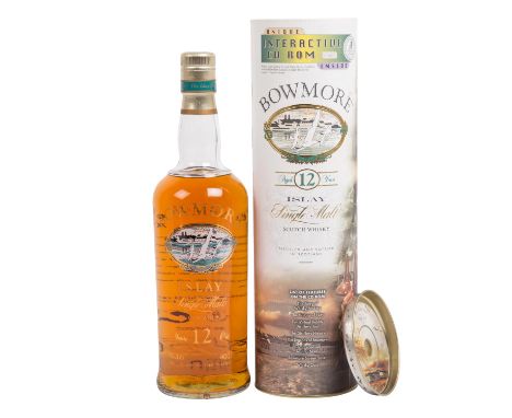 BOWMORE Single Malt Scotch Whisky, 12 years Region: Islay, Morrison's Bowmore Distillerie, 40% Vol., 700 ml, Füllstand in der