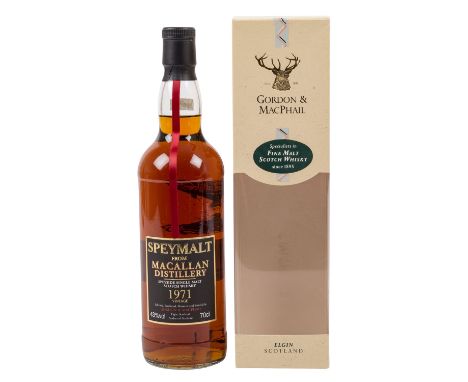 SPEYMALT Single Malt Scotch Whisky 'Vintage' 1971 Region: Speyside, The Macallan Distillers, Abfüller: Gordon & MacPhail, 43%