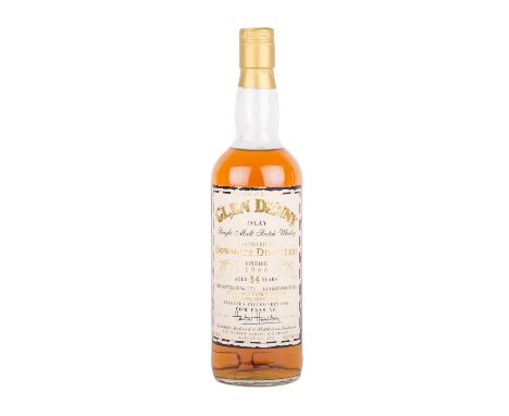 GLEN DENNY Single Malt Scotch Whisky, 34 years Region: lowland, Bowmore Distillerie, 45,2% Vol., 700 ml, Füllstand in der Sch