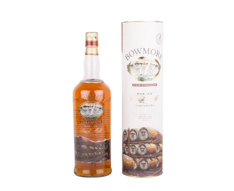 BOWMORE Single Malt Scotch Whisky 'CASK STRENGTH' Region: Islay, Morrison's Bowmore Distillerie, 56% Vol., 1000 ml, Füllstand