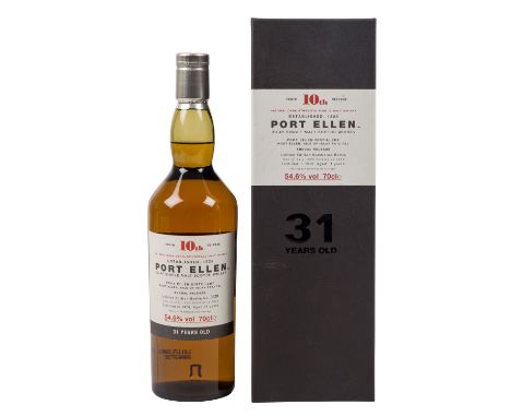 PORT ELLEN Single Malt Scotch Whisky, 31 years, 10th Release, Region: Islay, Port Ellen Distillerie, 54,6% Vol., 700 ml, Füll