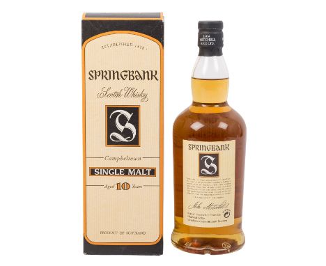 SPRINGBANK Single Malt Scotch Whisky, 10 years Region: Campbeltown, J. & A. MITCHELL & Co. Ltd. Distillers, 46% Vol., 700 ml,
