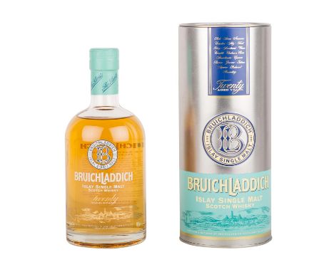 BRUICHLADDICH Single Malt Scotch Whisky 20 Years Region: Islay, Bruichladdich Distillerie, 46% Vol., 700 ml, Füllstand in der