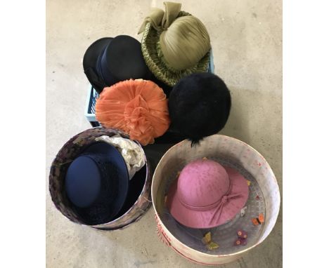 A large quantity of assorted vintage and modern ladies hats. To include First Avenue and Jacoll. 