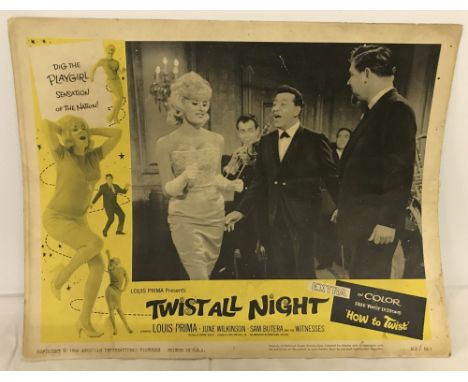 An original 1960's American International Pictures Movie promotional poster for "Twist All Night" . Starring Louis Prima and 