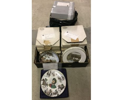 A quantity of ceramic collectors plates to include a Coalport Ltd Ed Lester Piggott racing plate. No 30/1000. And 3 National 