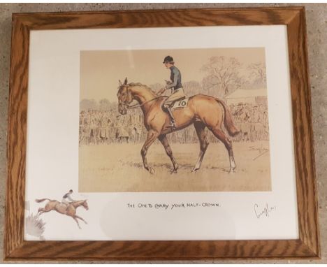 Limited Edition Snaffles print "The One to Carry your Half-Crown", numbered 62/850. Numbered in pencil to margin, printed sig