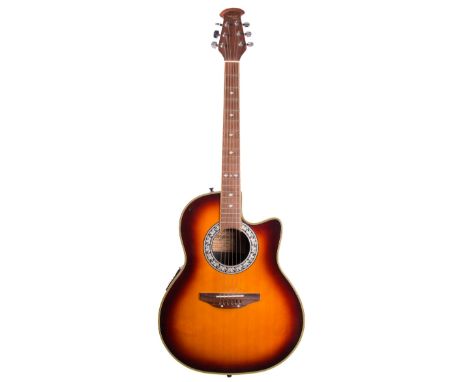 Tanglewood Odyssey TMO-7CE electro-acoustic guitar, made in Korea, sunburst finish, action high and requires attention