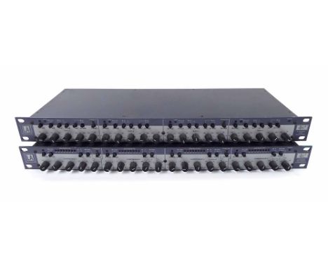 LA Audio 4C2 compressor rack unit; together with an LA audio 4G2 gate rack unit (2)