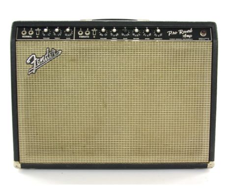 1966 Fender Pro Reverb Amp guitar amplifier, made in USA, ser. no. A06128, in good clean condition for age with original Vict