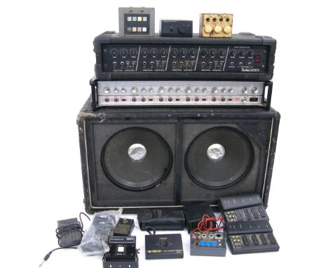 HH electronic MA100 five channel powered amplifier unit for spares/repair; together with a Trucker 120/4PA head unit, an HH e