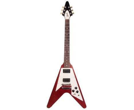 2005 Gibson faded Flying V electric guitar, made in USA, ser. no. 0xxx5xxx2; Finish: faded cherry, various blemishes and mino