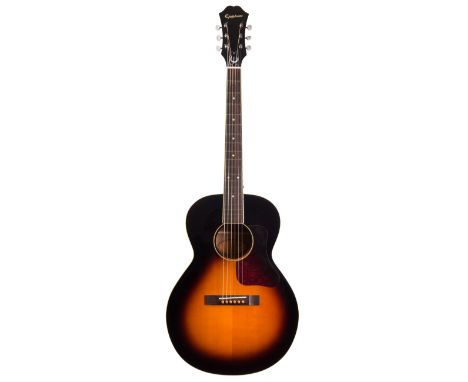 Epiphone EL-00 acoustic guitar, ser. no. R04xxxx2; Finish: vintage sunburst; Fretboard: rosewood; Frets: good; Case: original
